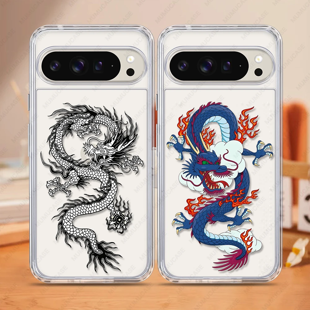 2-in-1 PC+TPU Shockproof Bumper Case with Dragon Art Design