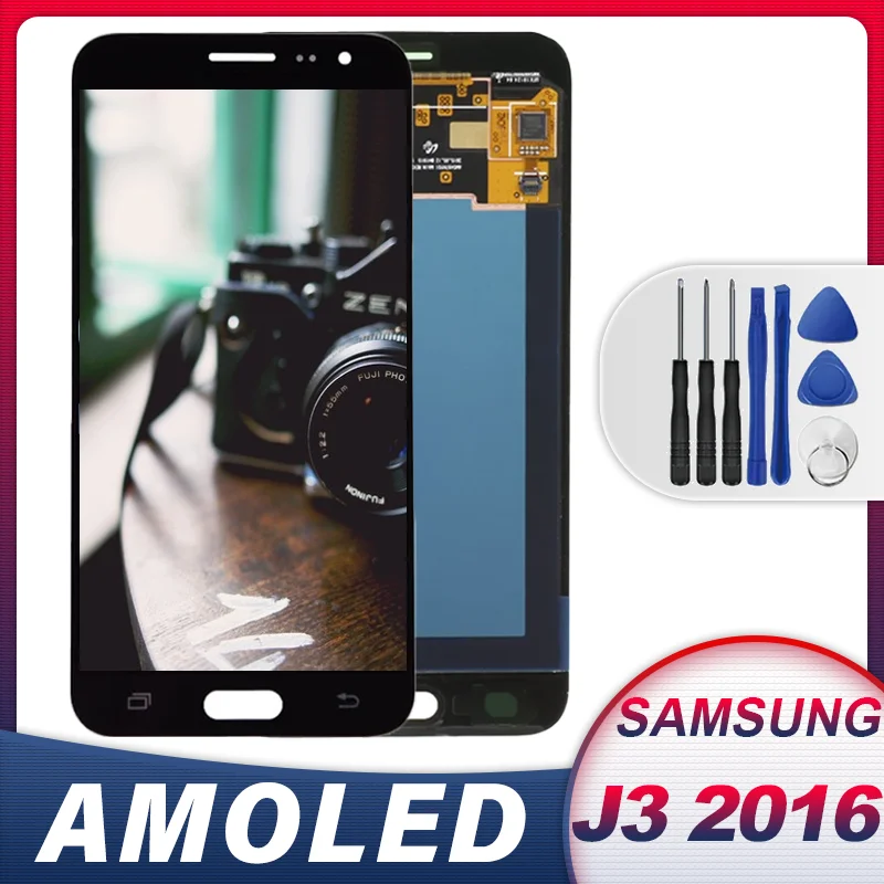 

5.0" Super AMOLED For Samsung Galaxy J3 2016 Lcd Display J320F J320M J320G Touch Screen Replacement Digitizer Assembly