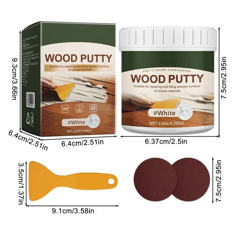 Wood Putty 150g Wood Repair Putty For Cracks Furniture Repair Kit Touch Up Caulking Filler For Repairing