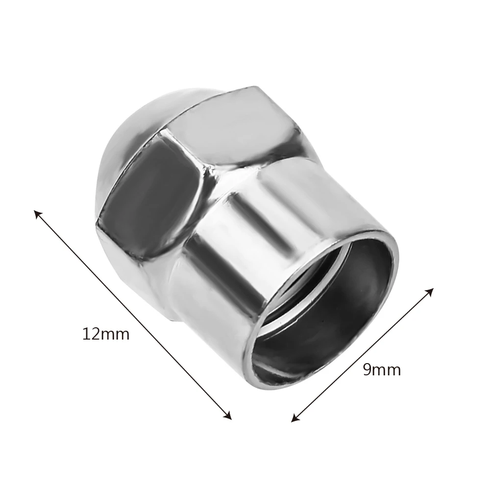 100-Piece Chrome Plated Round Tire Valve Caps - Airtight Wheel Accessories