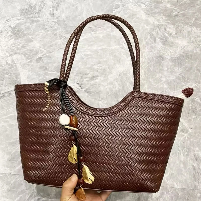 Borsa a spalla donna in paglia intrecciata borsa secchiello chic_voghion.com