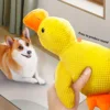 1pc Large Duck Design Pet Grinding Teeth Squeaky Plush Toy, Durable Chew Toy For Dog Interactive Supply 6