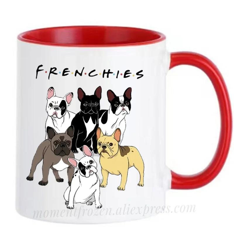 

Frenchie Bulldog Mugs Doggy Cute Dog Cups Diswasher Heat Sensitive Coffee Mugen Coffeeware Home Decal Funny Gift Idea Drinkware