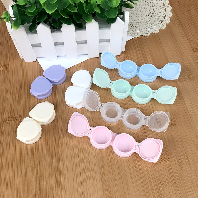 패션 족집게 흡입 스틱 미니 콘택트 렌즈 케이스 세트 소녀 컬러 콘택트 렌즈 상..