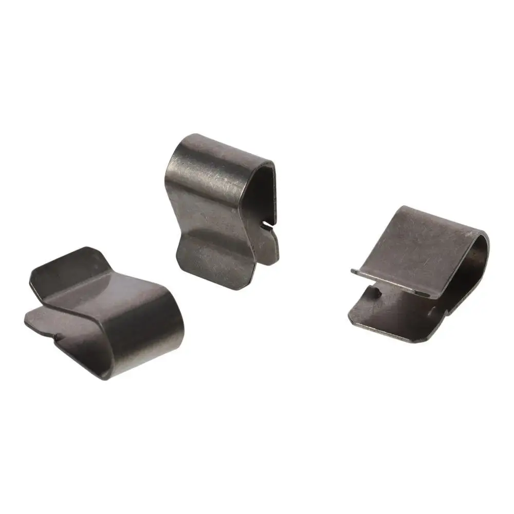 20pcs Stainless Steel Spring U Clips - Silver Tone, Medium