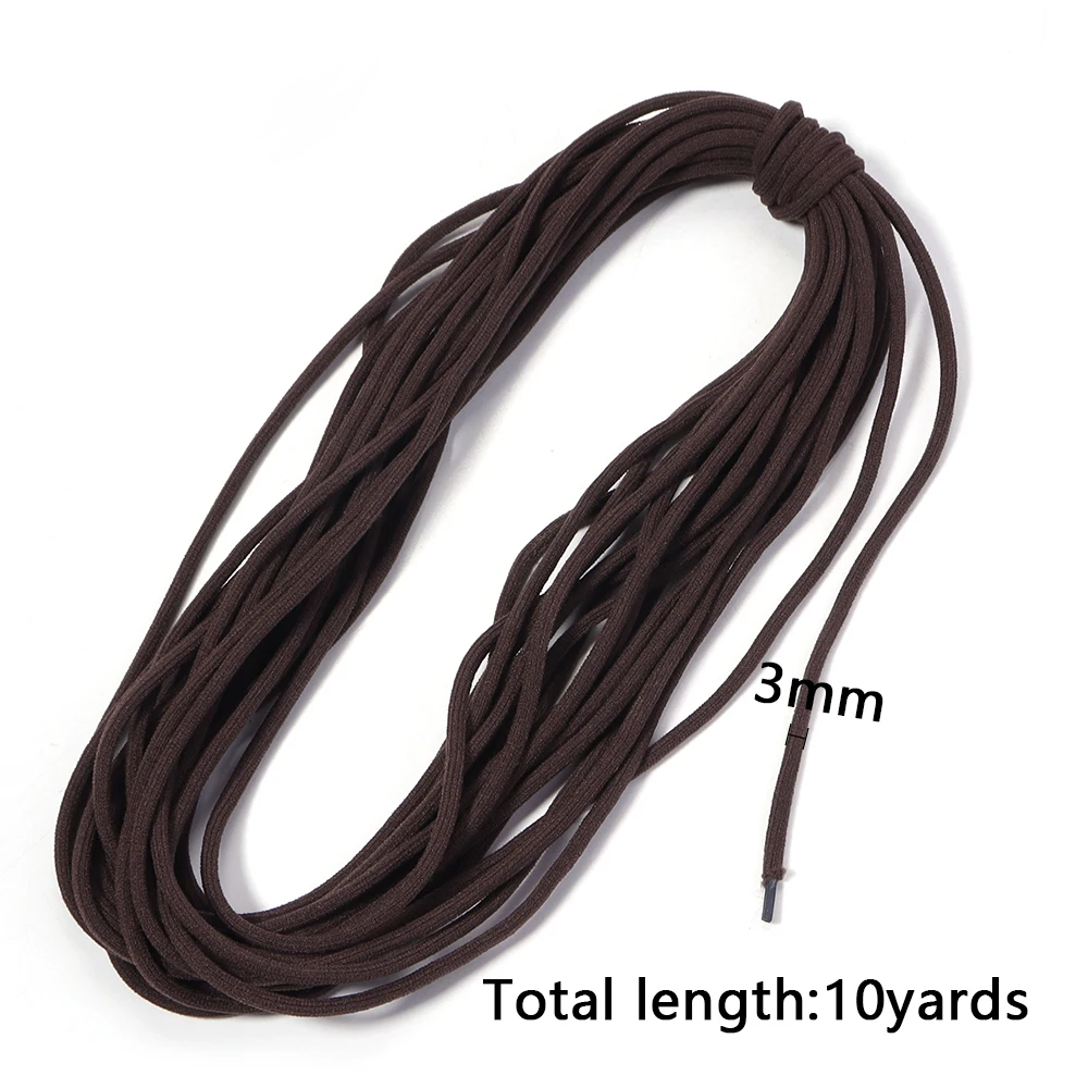 10 Yards of 3mm Colorful High-Elastic Round Band for DIY Crafts and Accessories
