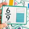 35 Cards Math Fraction Flashcards for Kids Learning toys Teaching aid- Whole To Twelfths Great Math Learning Material for Kids 4
