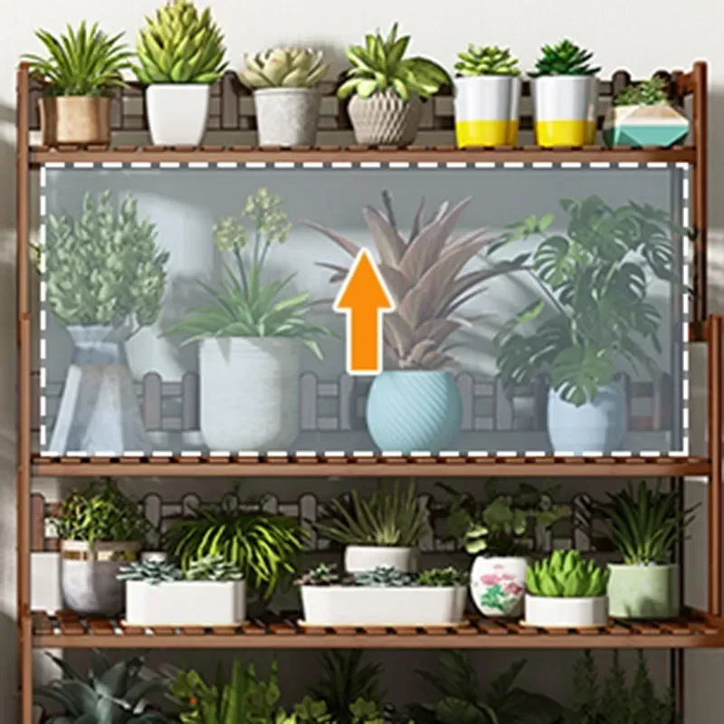 Flowers Luxury Plant Shelf Rack Square Universal Tiered Bamboo Plant Shelf Rack Black Outdoor Bitki Rafları Garden Furniture