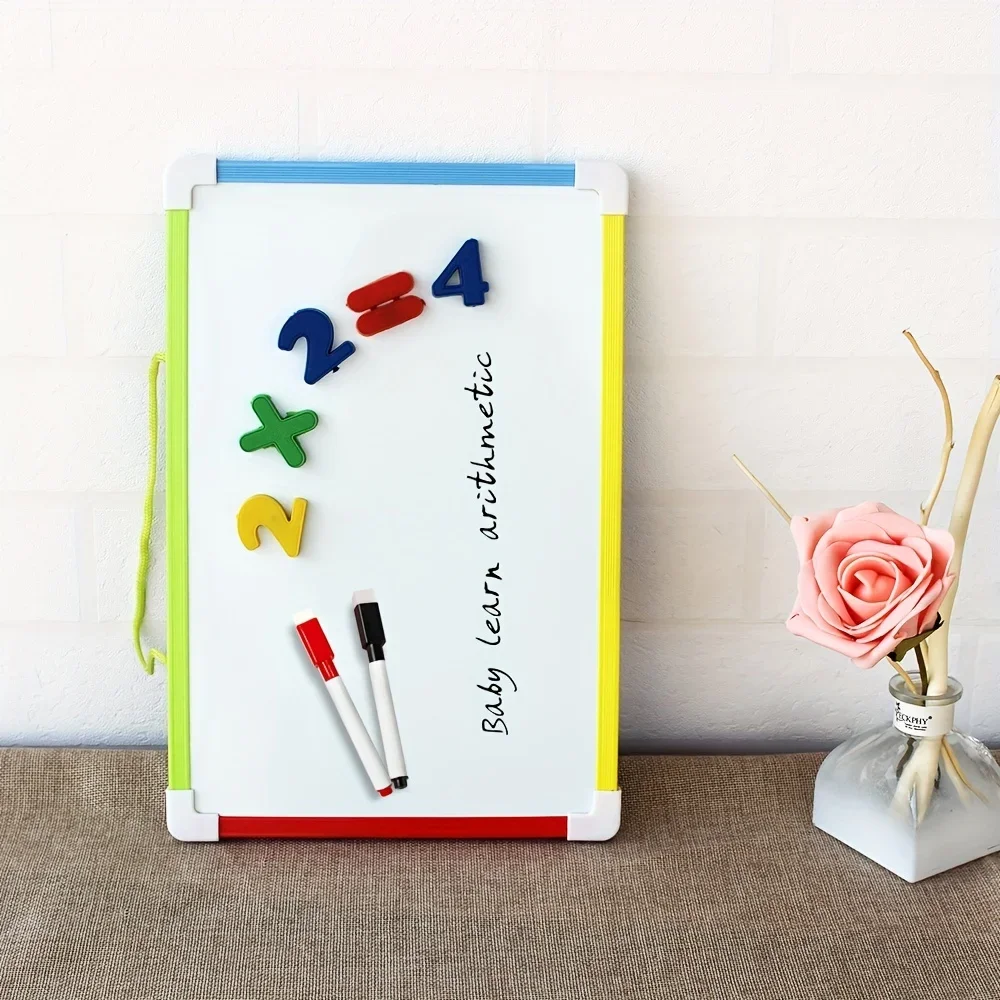 3 Styles Kids Whiteboard Magnetic Dry Eraser White Board With Free Gifts Number Magnets Preschool Children Memo Message Boards - 5