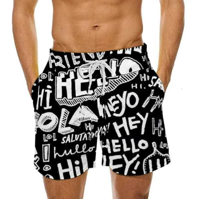 2024Abstract Pattern Men Board Shorts Swimwear Shorts Trunk Sports Pants Casual Men's 3d Tops Child Boy Beach Short Men Clothing 4