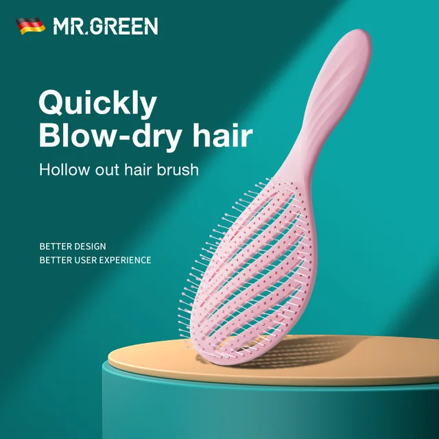 MR.GREEN Hollow Out Hair Brush Scalp Massage 1
