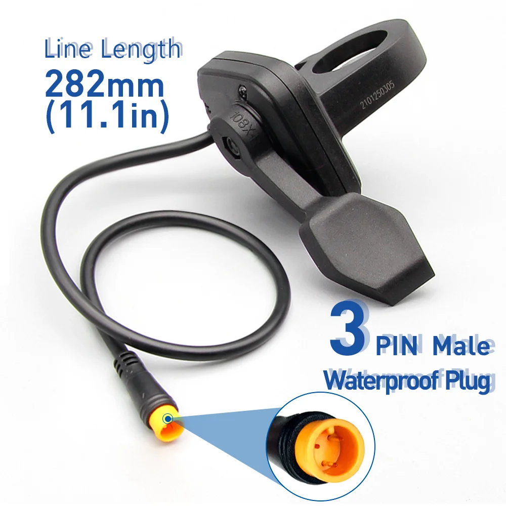 Universal Voltage Ebike Thumb Throttle with 3 Pin Connector