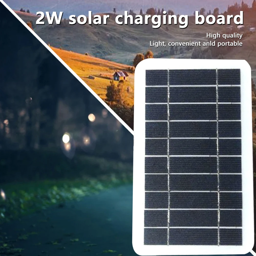 5V 2W Solar Panel Output USB Outdoor Portable Solar System Mobile Phone Chargers solar panel battery module generation board solar panel kit foldable solar charger