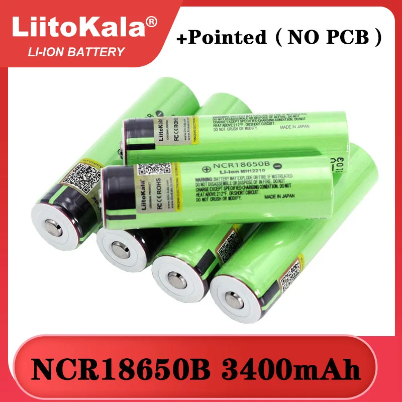 Liitokala-Pilas recargables de litio de 3400 polos, baterías recargables de 3,7V, 3400 de capacidad, nuevas, NCR18650B _ - AliExpress Mobile