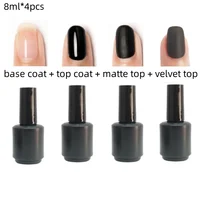 Base Coat No Wipe Top Coat Matte Top Coat Velvet Top Coat UV Nail Gel Polish Soak Off Functional Gel 2