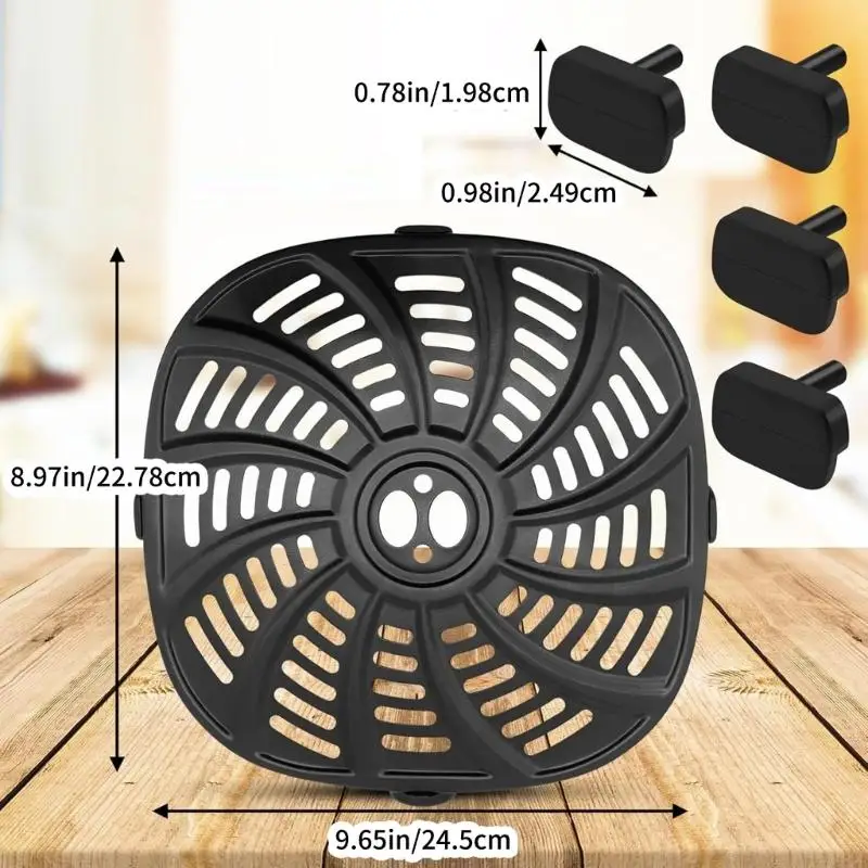 R53A Square Air Fryers Pad Metal Liners Nonstick Cooking Accessory Air Fryers Grilling Plate Suitable for GAF716
