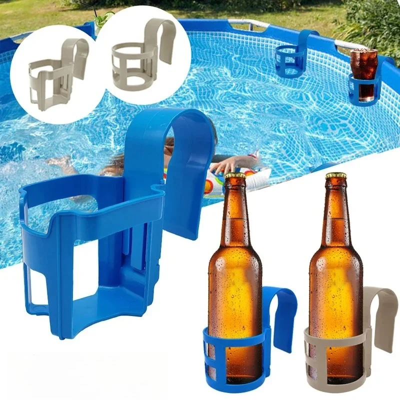 1Pc Pool Cup Holder for Above Ground Pools Pool Drink Holder Plastic Drinks Cup Holder for 2 Inch Or Less Poolside Round Top Bar