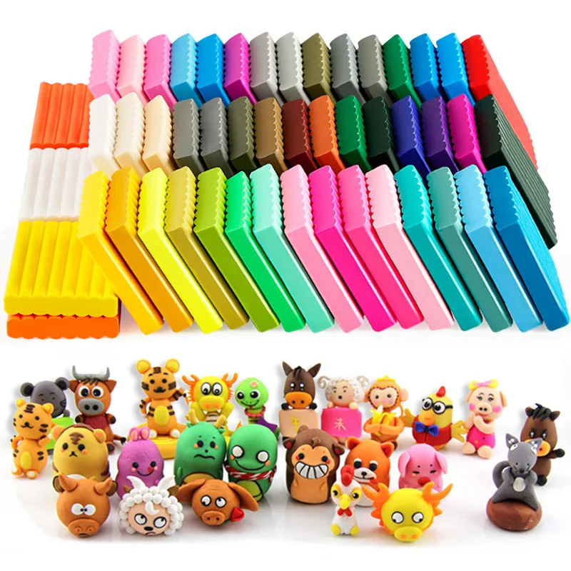 Art craft Flexible And Enough Strength Polymer Clay Modeling Oven Bake Hand Craft  Clay Total 24 Color Kids Puzzle Toy Plasticine - AliExpress