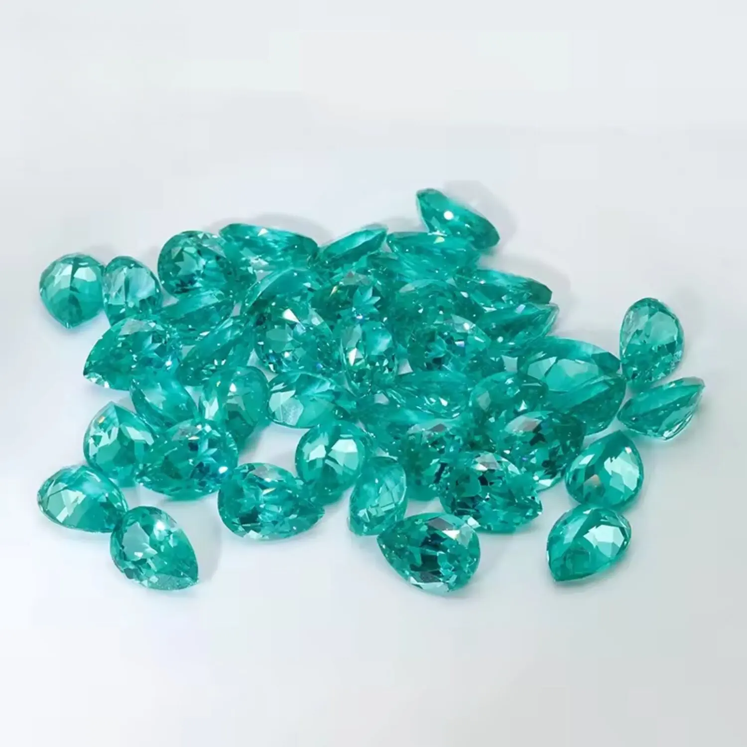 배 모양 실험실 재배 사파이어 루스 젬스톤 멀티컬러 2x310x14mm 반지, 쥬얼리 액세서리 제작, 선물용