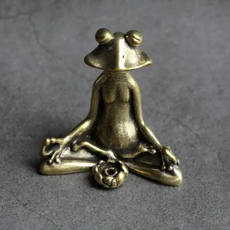Creative Retro Copper Incense Candleholder Zen Frog Jewelry Solid Pure Copper Frog Tea Pet Incense Candleholder Jewelry