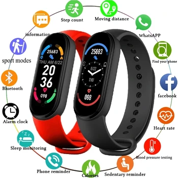 M6 Smart Watch Men Fitness Tracker Watches Heart Rate Health Monitor Watch For Men Smart Band Fitness Bracelet Watches For Women 1