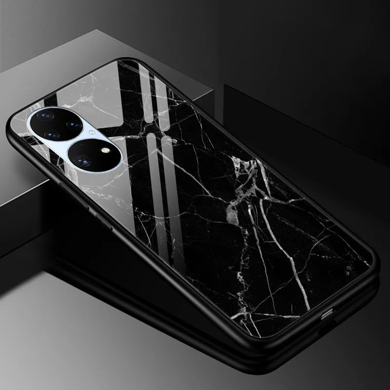 Luxury Tempered Glass Phone Case with Hard Back Bumper