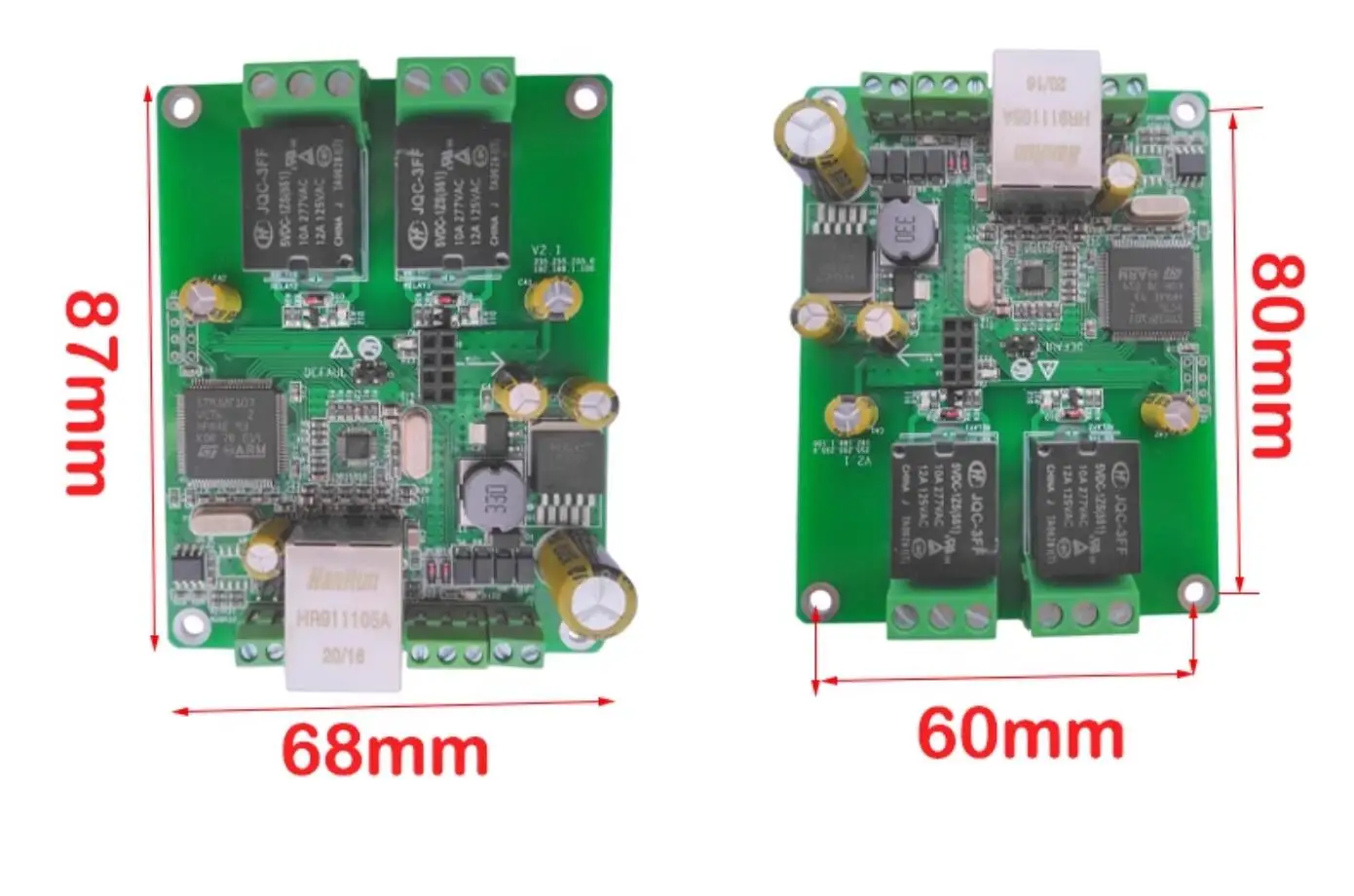 2CH Ethernet Relay Module MQTT Modbus Wifi CAN RS485 TCP Digital Input Web Acces