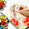 18/24/36/42 Solid Watercolor Pigment Set Foldable Travel WaterColor With Water Brush Pen Art Specific Fan Shaped Painting Tool 5