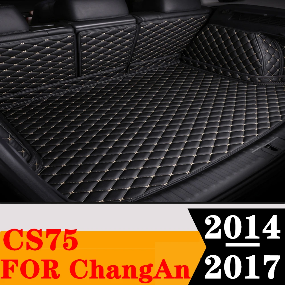 

Custom Full Set Car Trunk Mat For ChangAn CS75 2017 2016 2015 2014 Rear Cargo Liner Tail Boot Tray luggage Pad Auto Carpet Parts