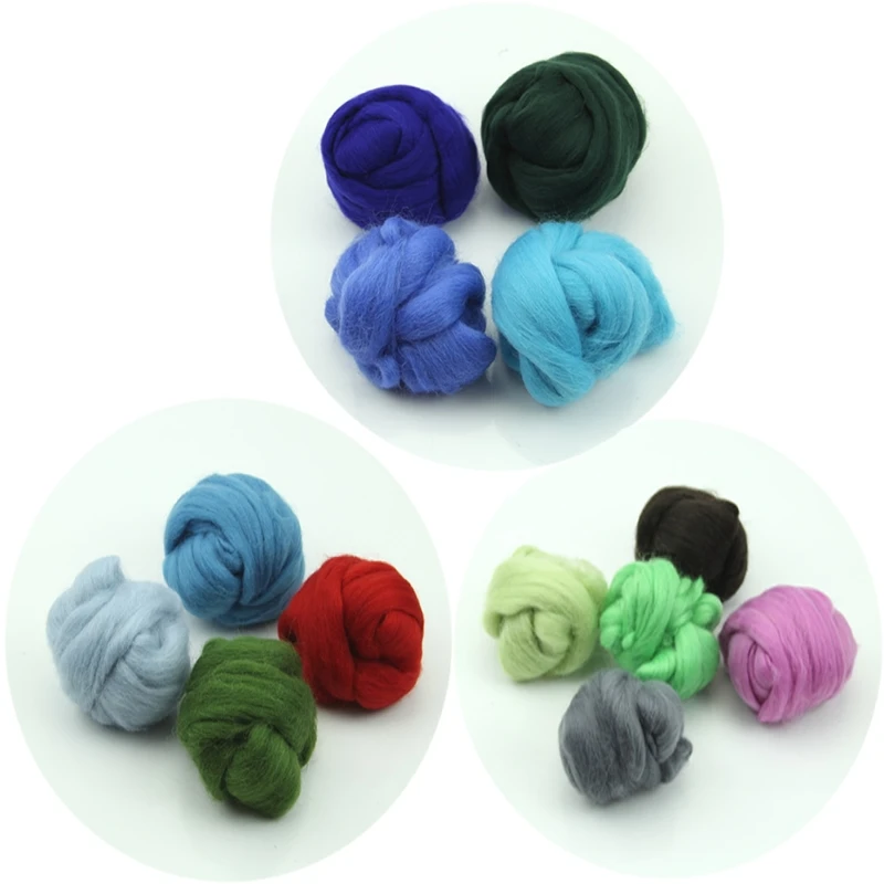 Wool Spinning Felting Fiber 10g Soft And Comfortable Fiber Accessories For Handamde Course Teaching Tool 87HA