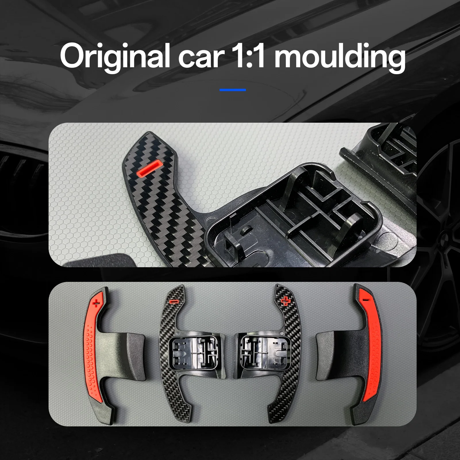 탄소 섬유 시프트 패들, BMW M 스포츠 스타일에 적합, G20, G30, G01, G05, F10, F30, 1, 2, 3, 4, 5, 6, 7, 8 시리즈와 호환
