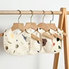 INS Style Infant Baby 100% Cotton Bibs Waterproof Cartoon Bib Burp Cloth Newborn Boy Girl Feeding Bibs Saliva Towel 6