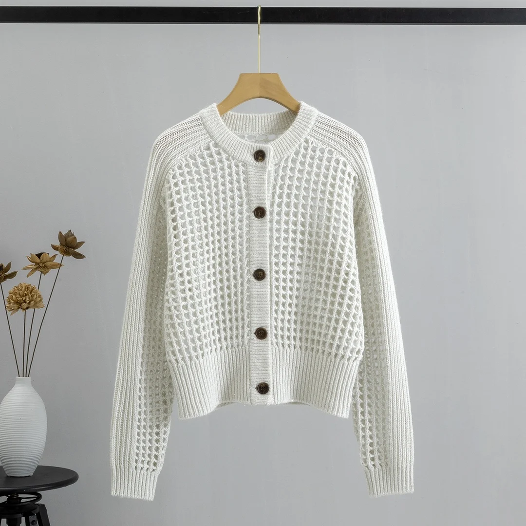 

2023 Spring/Summer Fashion New Women's Clothing Sequined Cashmere Cardigan 0822