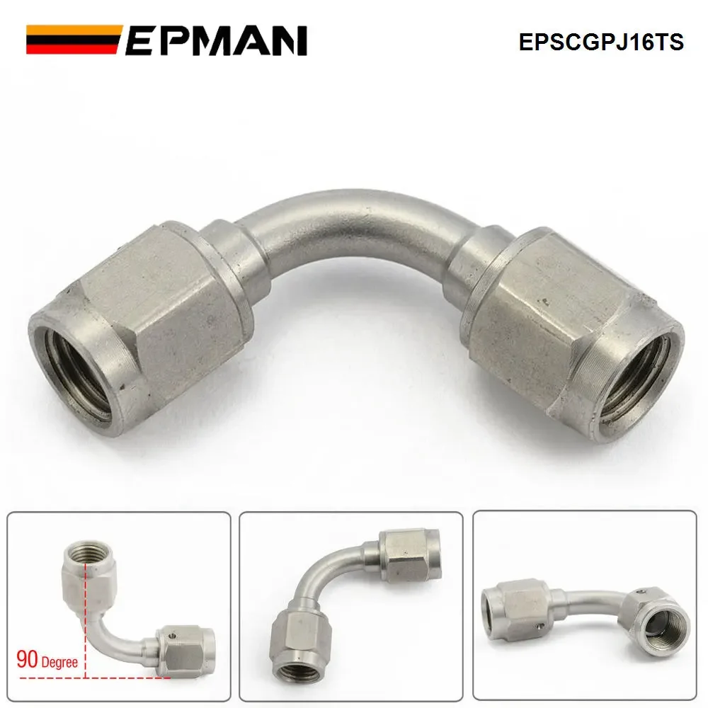 Stainless Steel Straight / 45 / 90 /180 Degree AN3 Brake Swivel Hose End Swivel Coupler Connector Fitting 1PC