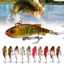 

45mm 4g Mini Fishing Lure Sinking VIB Hard Bait Vibration Artificial Bait Fishing Wobbler Winter Ice Fishing Bass Fishing Tackle
