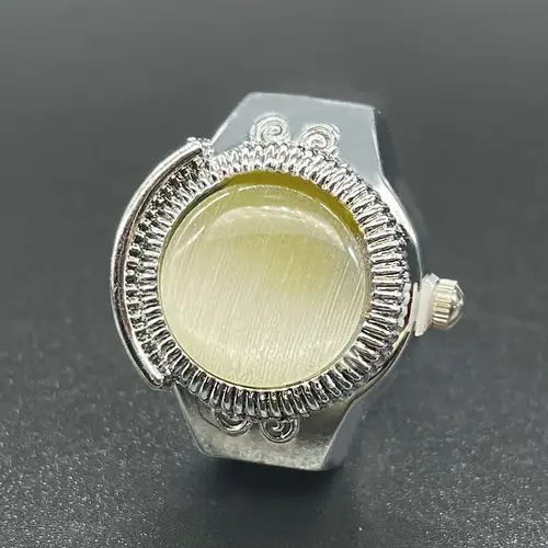Kiss Jewelry Simple Silver Color Creative Quartz Watch Dial Finger Rings Couple Women Men Elastic Strap Metal Clock Ring Jewelry - Image 13