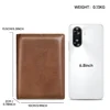 WESTAL New Hand-Made Cowhide Wallet Men's Leather Anti-Theft Cash Clip Advanced Sense Large Capacity Wallet 4