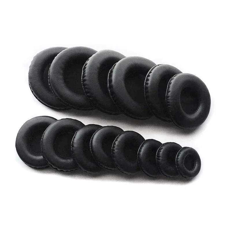 Premium Headphone Ear Pad Cushions - Soft Sponge Leather Foam, Multi-Size Options