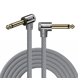 Premium Right Angle Guitar Audio Cable - Hi - Fi Stereo Sound Cord - 7.5m