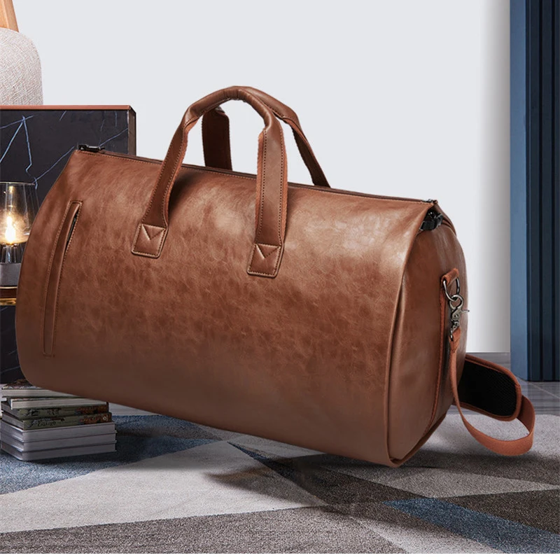 Grote pu lederen kledingtas voor reizen dames en heren mode_voghion.com