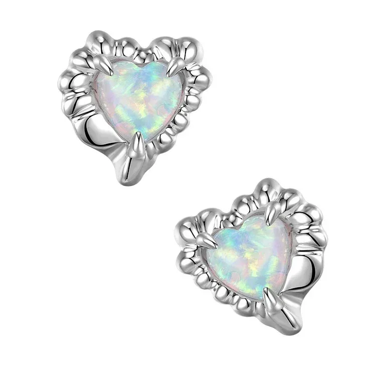 

LONDANY earrings 2022 new crushed love opal stone S925 silver needle Earrings