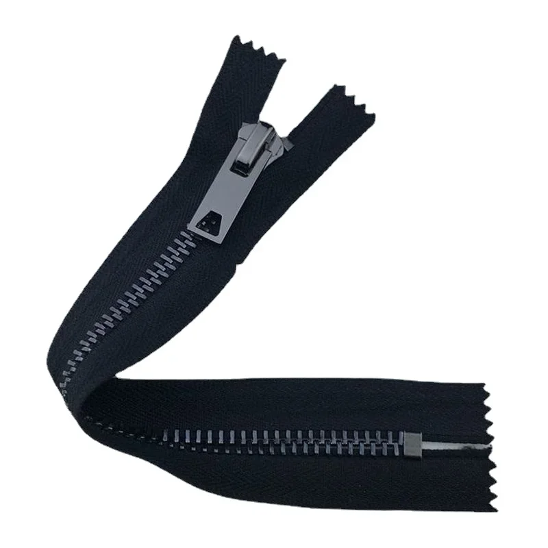 

10pcs/lot 5# 16 To 50cm 8# 20 To 30cm Vintage Metal Zipper Black Boots Pants Leather Jacket Clothing Decoration Accessory