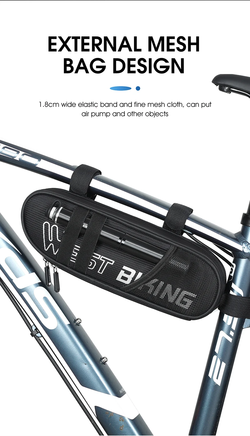 WEST BIKING Bicycle Bag Sensitive Touch Screen Bike Phone Bag Front Frame Reflective MTB Road Cycling Accessories Panniers