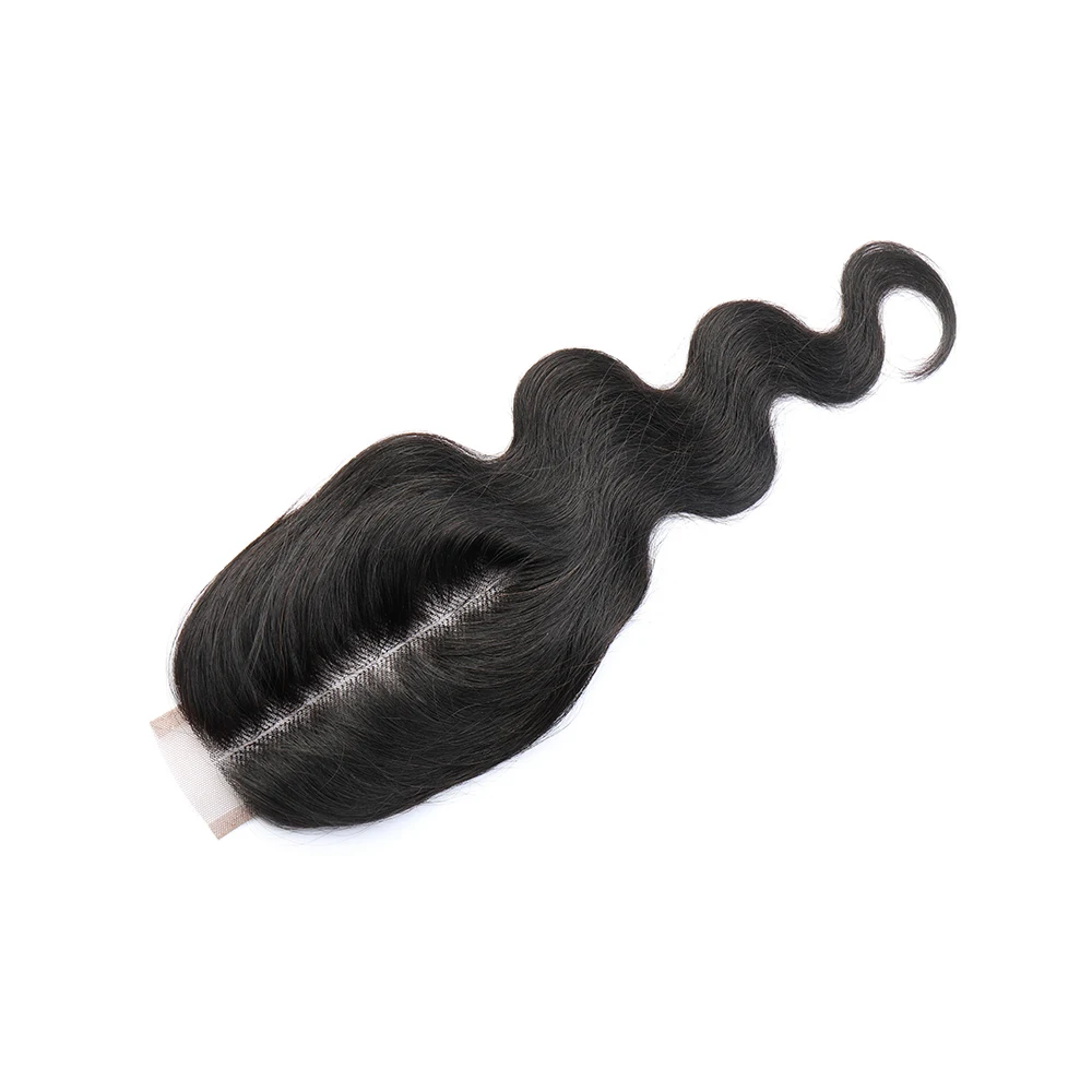 2x6 przezroczyste zamknięcie koronki brazian Remy Body Wave ludzkie włosy centralna część wstępnie oskubane włosy typu Body Wave HD zamknięcie koronki naturalna