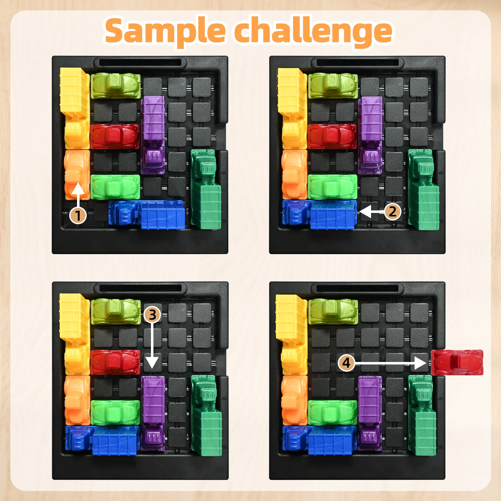 Rush Hour Traffic Puzzle Game for Kids - Engaging Logical Reasoning Toy