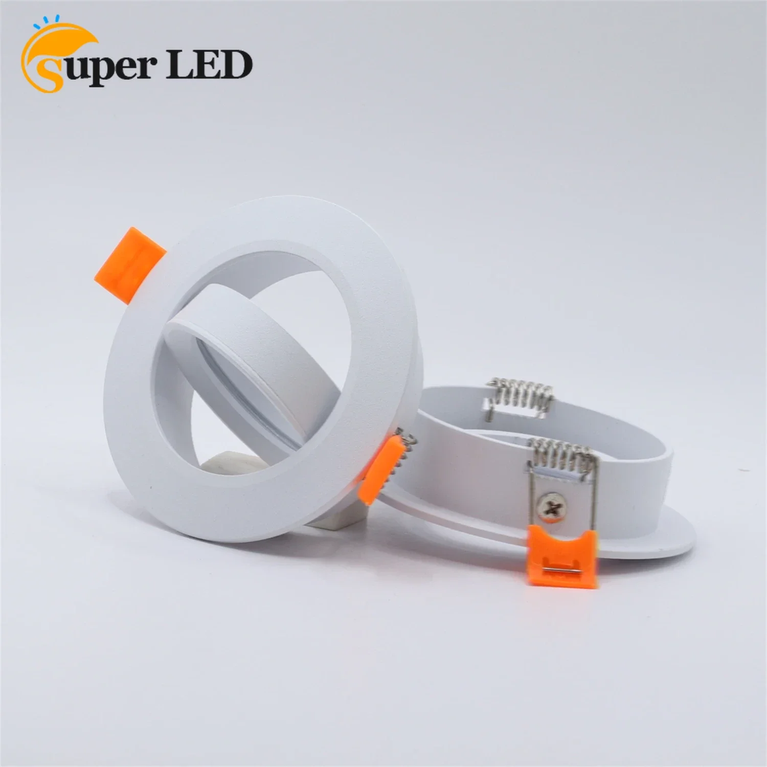 Round Casing GU10 Lamp Holder Spotlight Recessed Eyeball Downlight Casing Ceiling Lamp