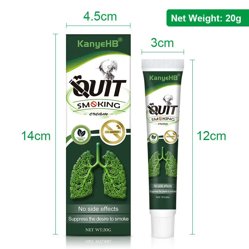 KanyeHB Quit Smoking Cream Mini Healthy Plant Extracts Control-smoking Cessation Cream for Mouth Eliminate Smoke Addiction