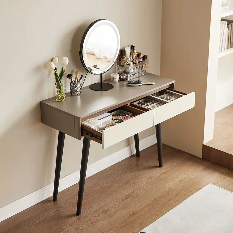 

Nordic Dresser Tables Bedroom Modern Makeup Cosmetic Vanity Tables Corner Minimalist Tocador Mueble Garden Furniture LJ50DT
