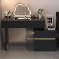 Coiffeuse avec miroir pour chambre à coucher, design moderne, style européen, mobilier de salon, mobilier d'hôtel, avec cloisons de séparation 1