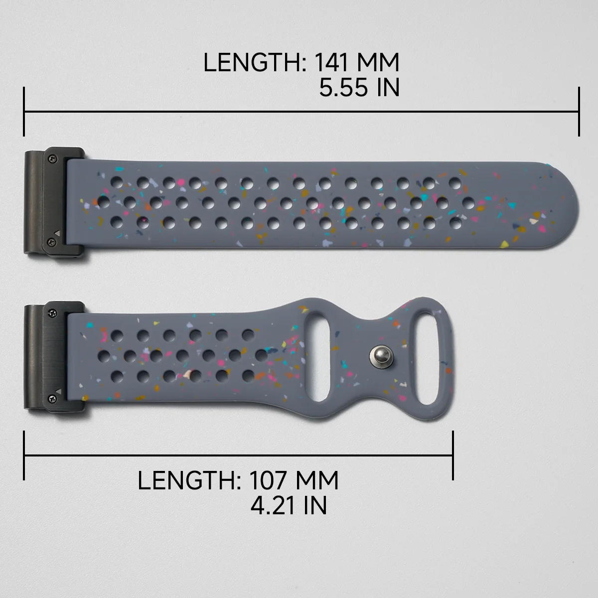Quick Fit Silicone Sport Strap - Versatile Size Options